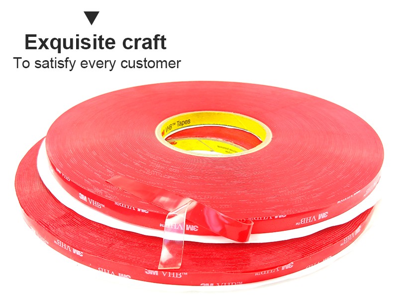 Clear High Strength Double Sided Tape - 3M 4910 Red VHB Tape