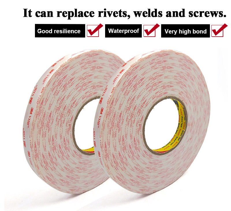 vhb white acrylic foam waterproof adhesive tape