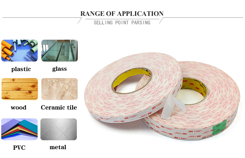 vhb white acrylic foam waterproof adhesive tape