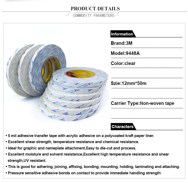 3m 9448a Pressure sensitive Adhesive Tapes