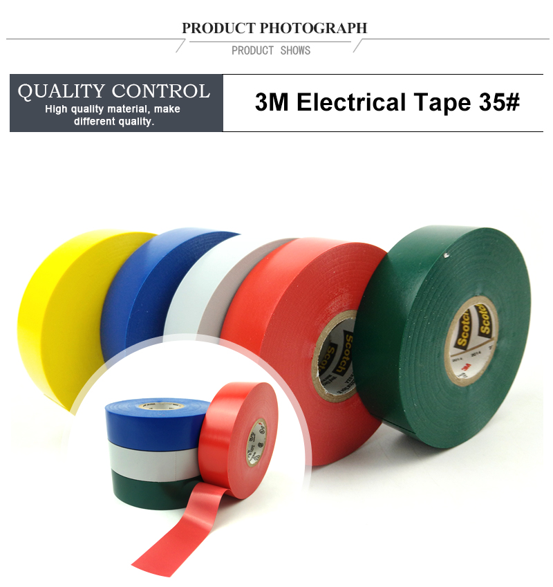 3M 35 Vinyl Electrical Colour Coding waterproof electrical insulation T