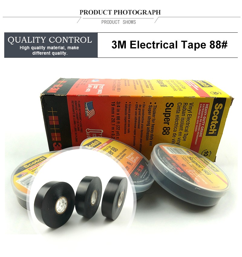 Scotch® Professional Grade Vinyl Electrical Tape Super 88