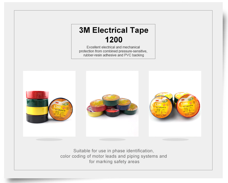 PVC Insulation Vinyl Electrical Tape 3M 1200 For All Manner Of Indoor And Outdoor