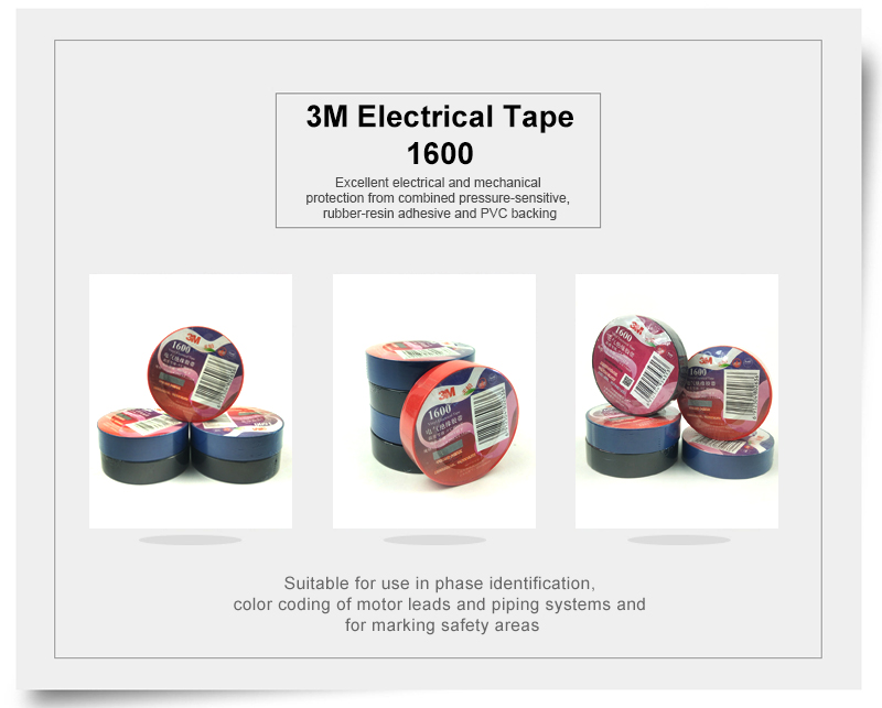 100% Original 3M 1600 Lead free Vinyl Electrical tape