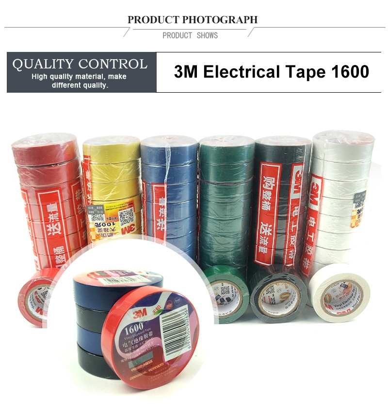 100% Original 3M 1600 Lead free Vinyl Electrical tape