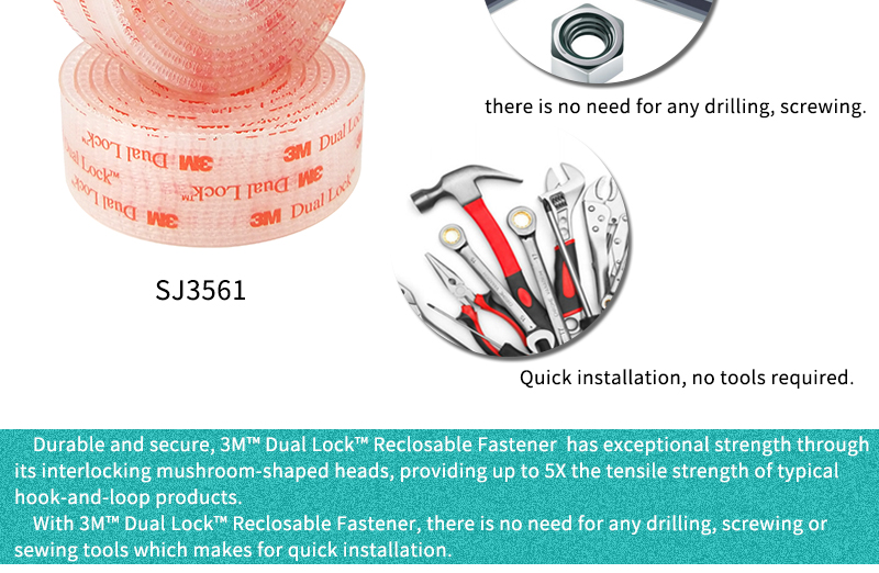 3M™ Dual Lock™ Reclosable Fastener SJ3561
