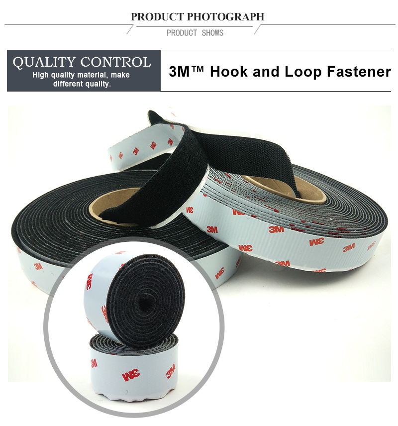 3M sj3526 Hook And sj3527 Loop Fastening Tape Black color