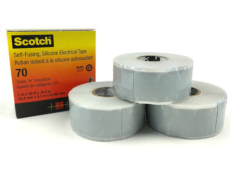 4ea 3M Scotch 70 1 in X 30 ft X .012 in Self-Fusing Silicone Electrical Tape 