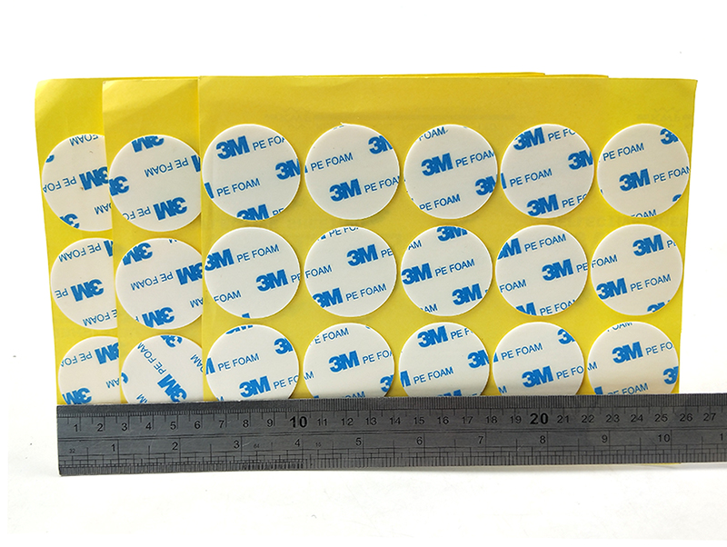 Die Cut white color 3M 1600T PE foam Double sided tape