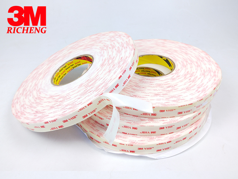 Die Cut 3M VHB 4952 Double Sided Acrylic wig tape low surface energy adhesive on a firm foam