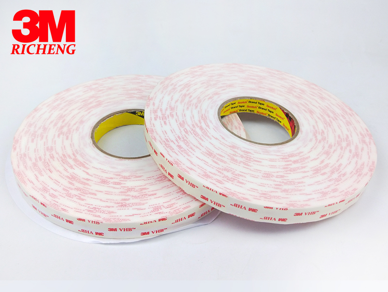Die Cut 3M VHB 4952 Double Sided Acrylic wig tape low surface energy adhesive on a firm foam