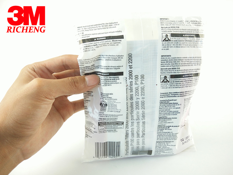 3M™ Particulate Filter 2096, P100, with Nuisance Level Acid Gas Relief 100 EA/Case