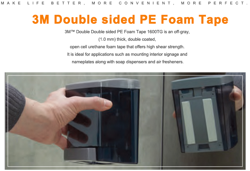 Die Cut Round 3M 1600TG Double Sided Polyethylene PE Foam Tape Custom Sheet