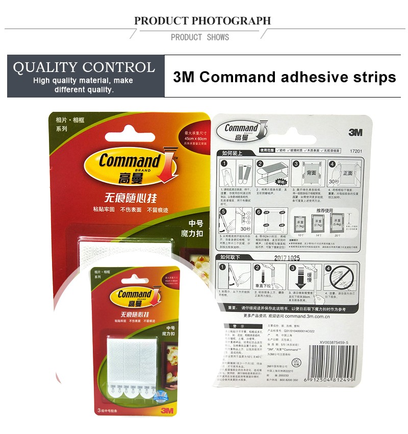 Medium size 3M Command Picture Hanging Strips Command Damage-Free Magic Strip