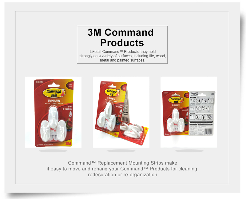 Small size 3M Command Hooks - Wholesale Prices on Command Hooks 3m Command Adhesive Hooks 2pack(3hooks/pack ) 450g