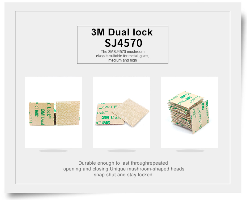 Custom Die Cut 3M Dual Lock Low Profile Reclosable Fastener SJ4570