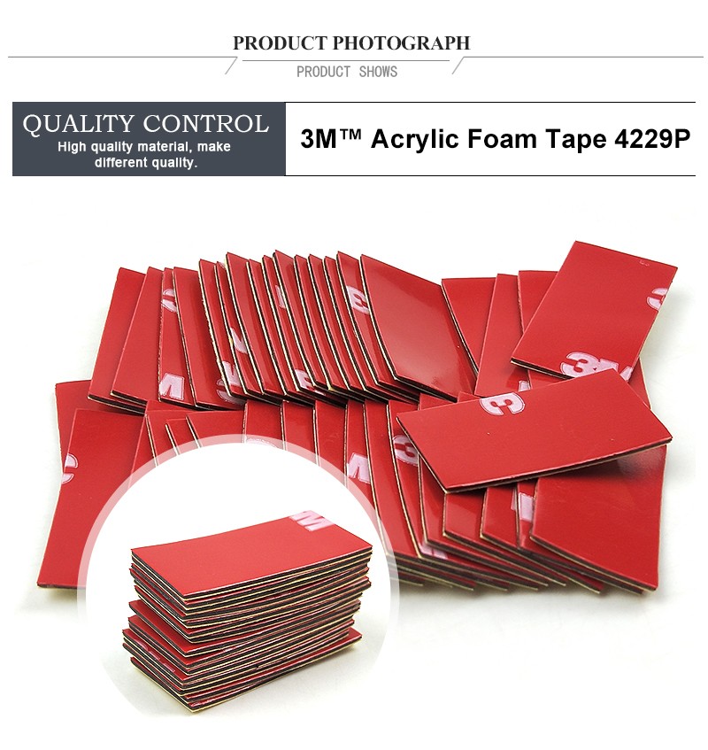 Size 15mm*30mm High Sticky Auto Foam Tape 3M 4229P Auto Two Face Acrylic Adhesive Foam Tape