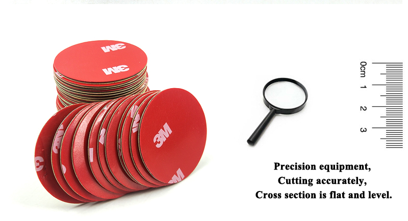 20mm circle die cut Pressure Sensitive Acrylic Foam Tape 3M 4229P, Gray Color, Red Printed Liner With 3M Logo,20Pcs/Lot