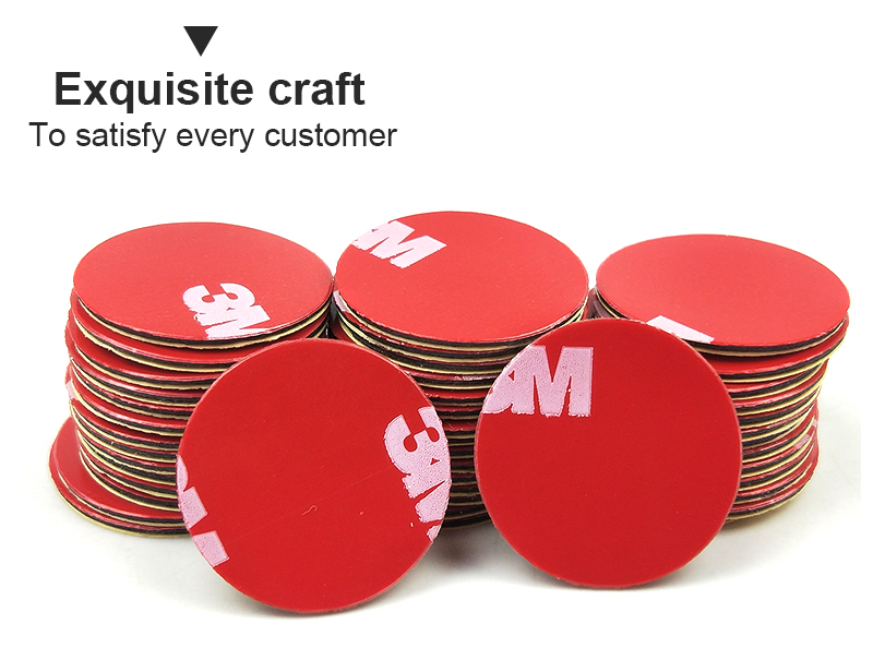 20mm circle die cut Pressure Sensitive Acrylic Foam Tape 3M 4229P, Gray Color, Red Printed Liner With 3M Logo,20Pcs/Lot