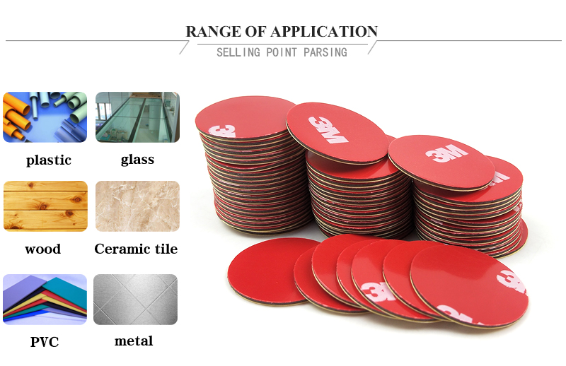 23mm circle die cut Gray 3M 4229P thickness 0.8mm Double Sided Acrylic Foam Tape,20Pcs/Lot