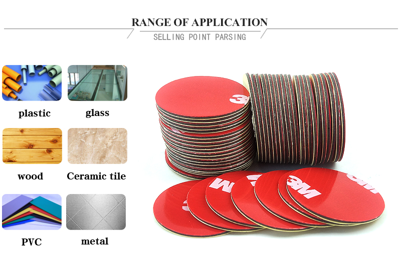 25mm circle die cut 3M 4229P Acrylic Foam Tape,Double Sided Adhesive for Car,thickness 0.8mm,20Pcs/Lot