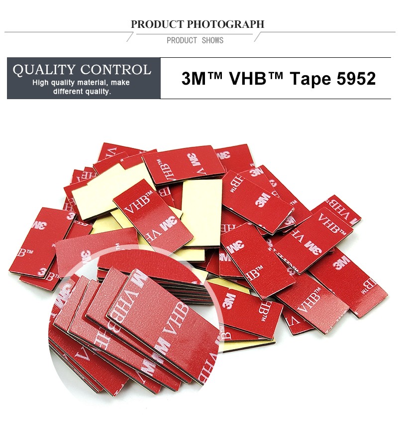 3M VHB 5952 Heavy Duty Double Sided Adhesive Acrylic Foam Tape Good For Car Camcorder DVR Holder/15mm*30mm