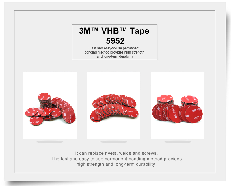 Heat Resistant 3M 5952 30mm size Waterproof High Viscosity foam Tape Self Acrylic Adhesive Double Sided VHB Tape