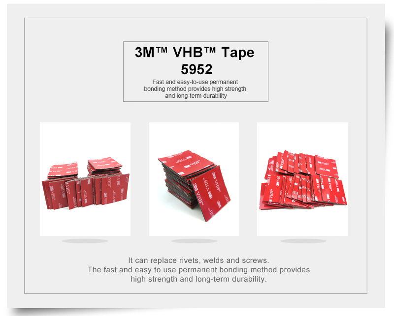 3M VHB 5952 Size 40mm*40mm  High Sticky Acrylic Adhesive Foam Tape,Heat Resistant Waterproof High Viscosity foam Tape Size 40mm*40mm