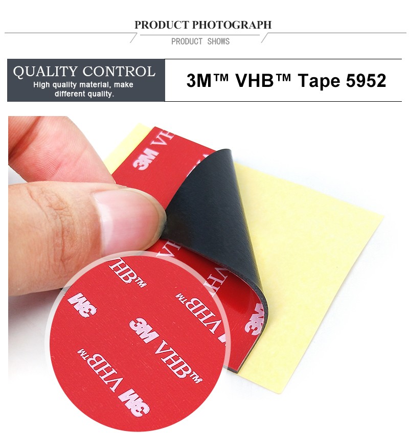 5cm * 5cm/50mm * 50mm size 3M VHB double sided tape 3M 5952 acrylic foam tape Black high adhesive high sticky 3M tape