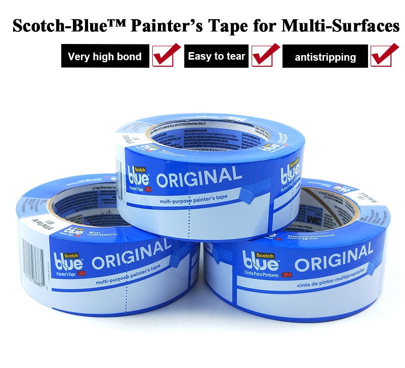 3M original 2090 Multi-Surfaces high temperature masking tape blue 48mm*54.8m