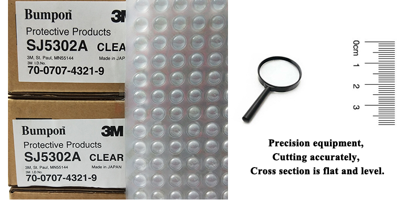 3M protective Bumpon SJ5302A 3m clear silicon rubber dots/top hat shape