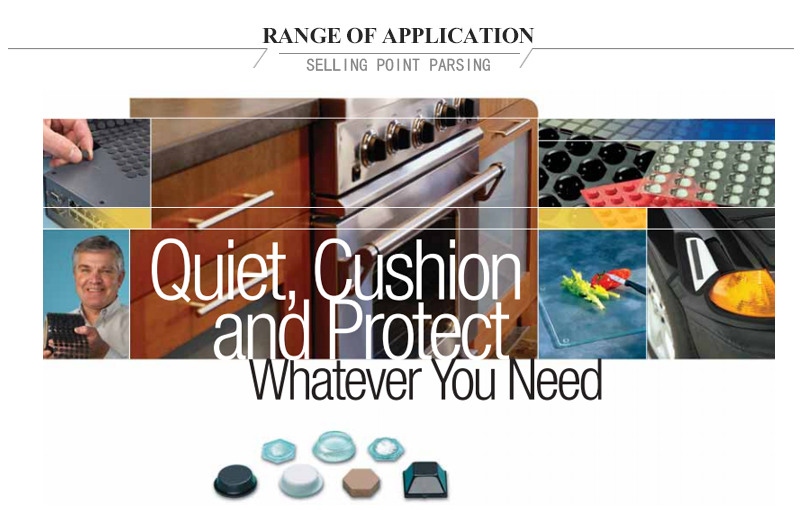 100% 3M original self-adhesive rubber bumper sj5312 pads anti-slip tape