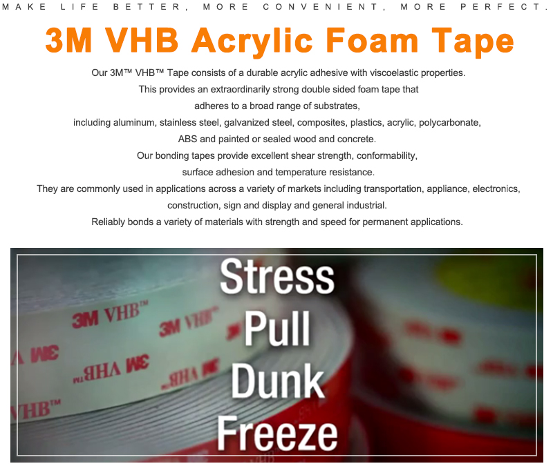 3M VHB 4991 Double Sided Foam Tape