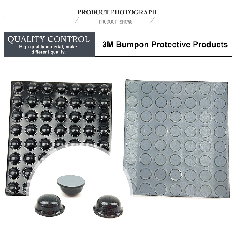 3M Rubber Gasket SJ5003 3m Protective rubber dots/black color/hemiphere/W11.2mm*H5.1mm
