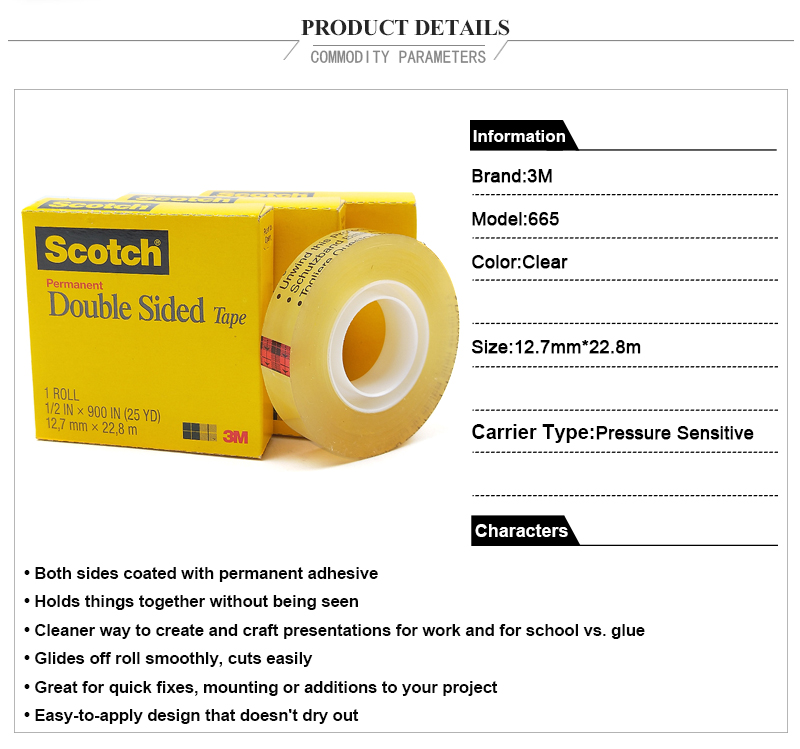 3M Removable Repositionable Tape 665