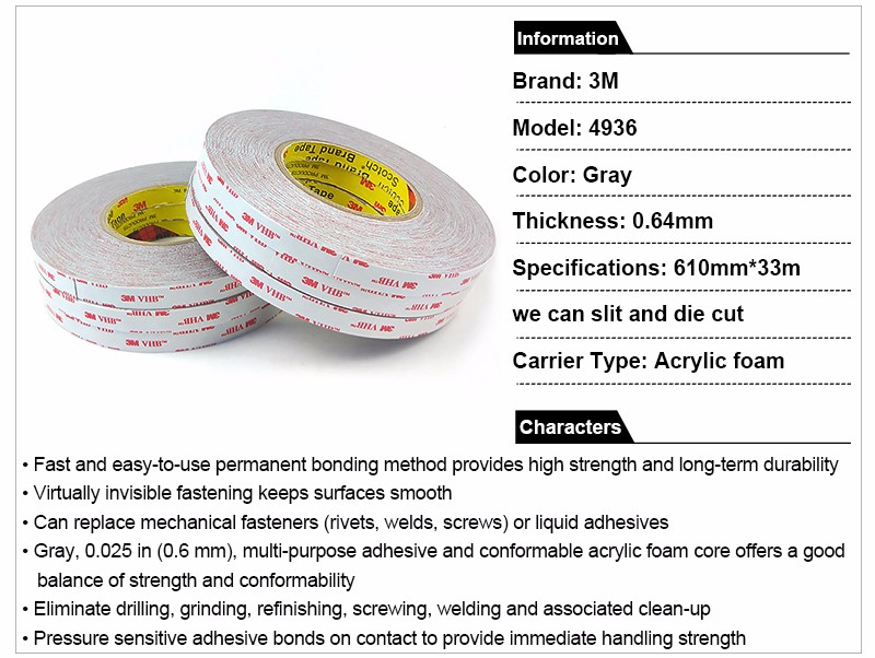3M 4936 VHB double sides acrylic adhesivetape tape