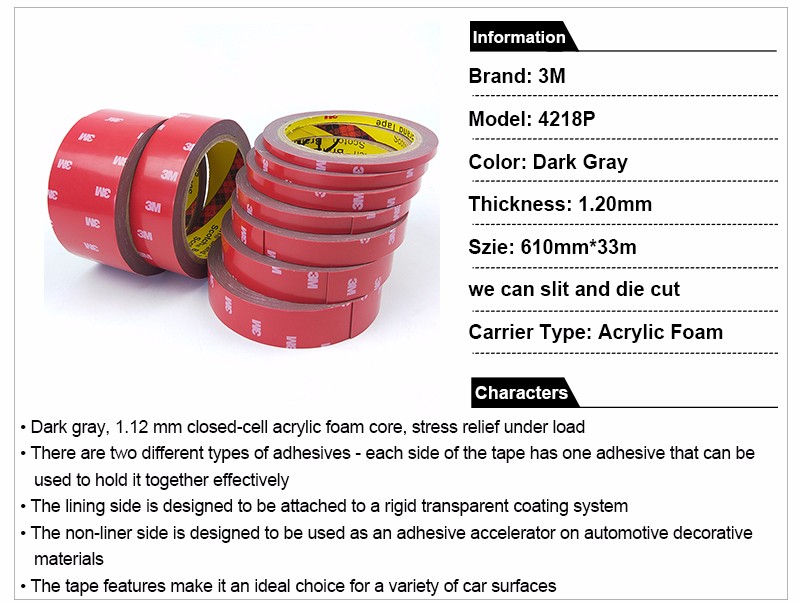 3M 100% orginal 4218P high temperature double sided tape