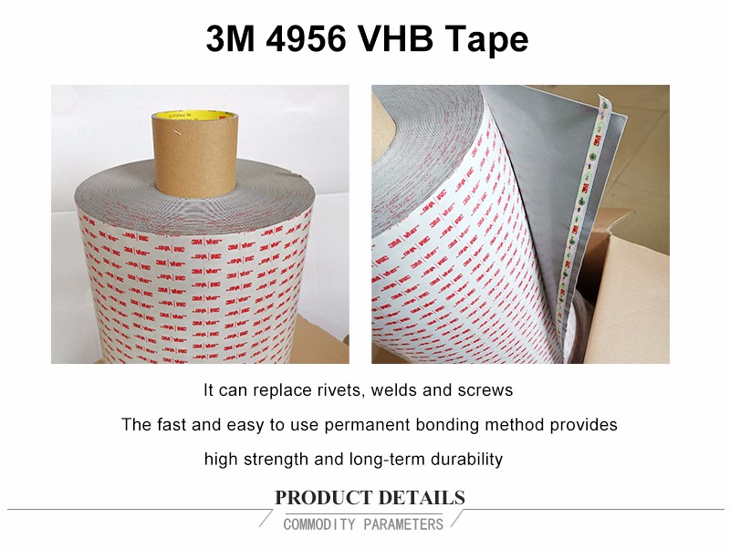 3M VHB 2019 hot sell 4956heat resistant double sided tape