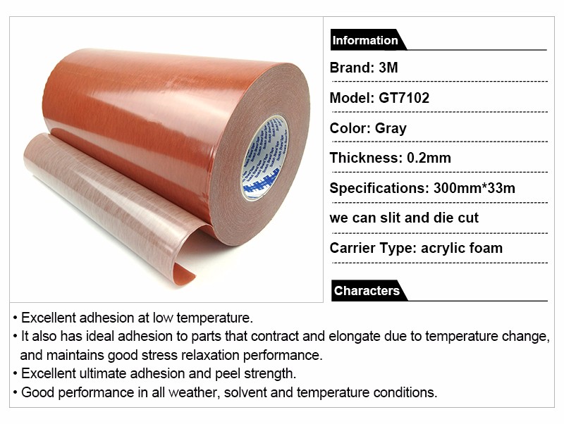 3M CT7102 m3 double sided foam tape Acrylic foam