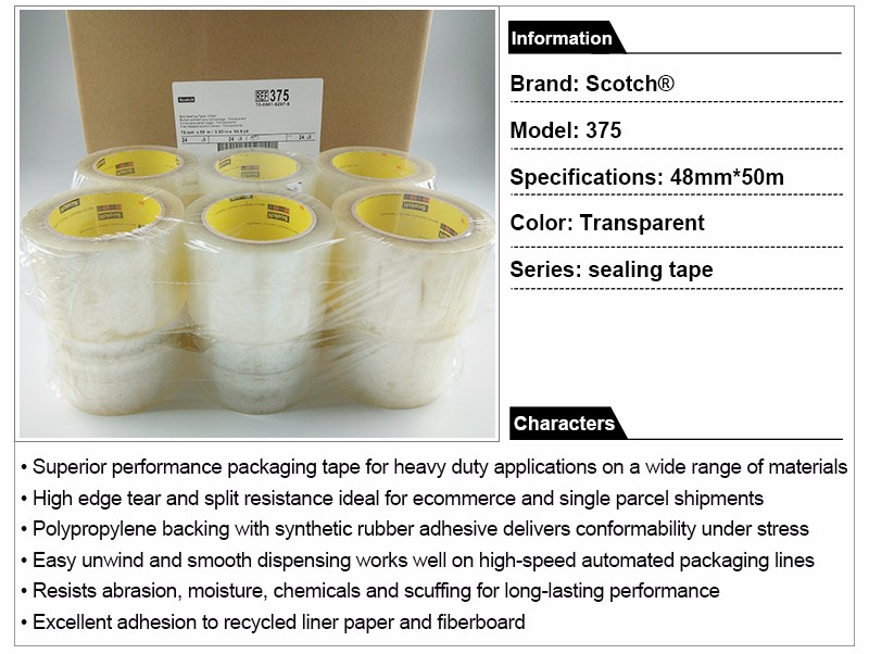 3M TB375 crepe masking tape High quality wide application