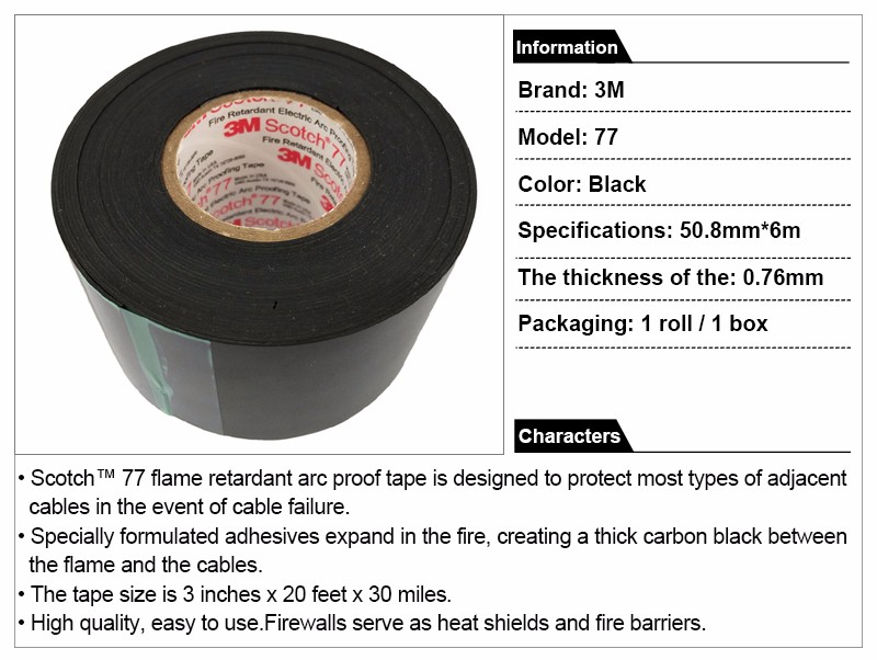 Scotch® Fire-Retardant and Electric Arc Proofing Tape 77 Series