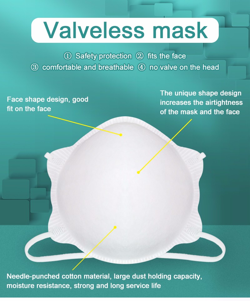China Mask Manufacturer KD8010  Kn95 Face Mask Disposable Earloop Cup type protective mask