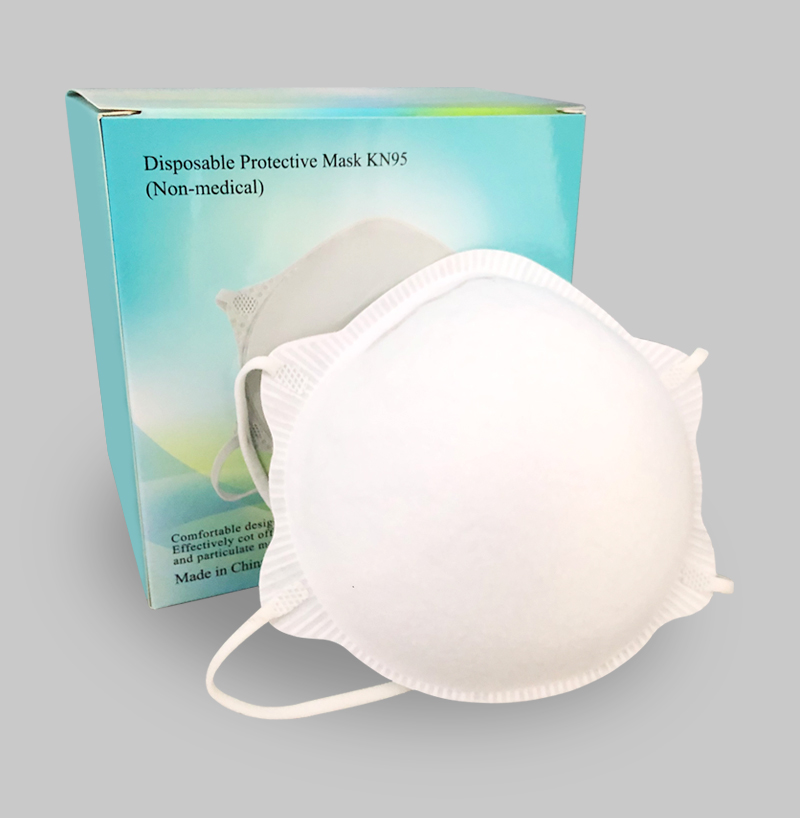 China Mask Manufacturer KD8010  Kn95 Face Mask Disposable Earloop Cup type protective mask